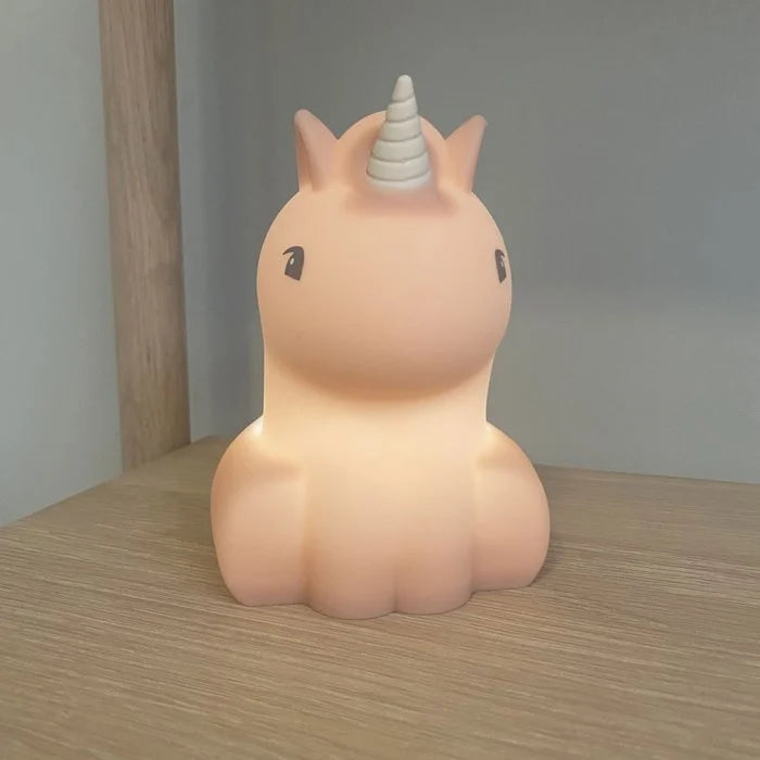 Siliconen lamp eenhoorn - kleur crème