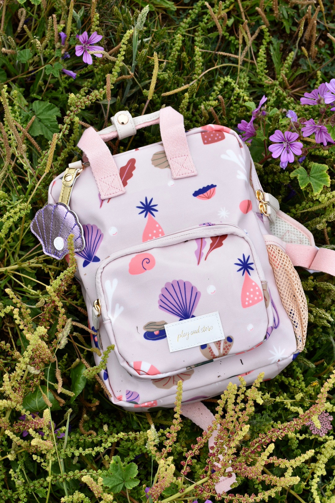 Rugzak Play & Store Schelpen pink
