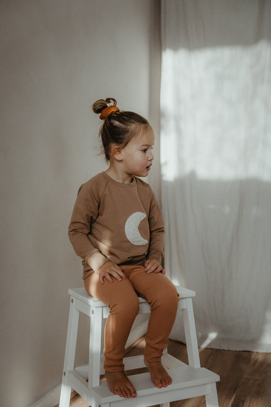 Rib legging Peach