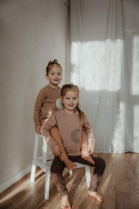 Rib legging DONKER MAUVE