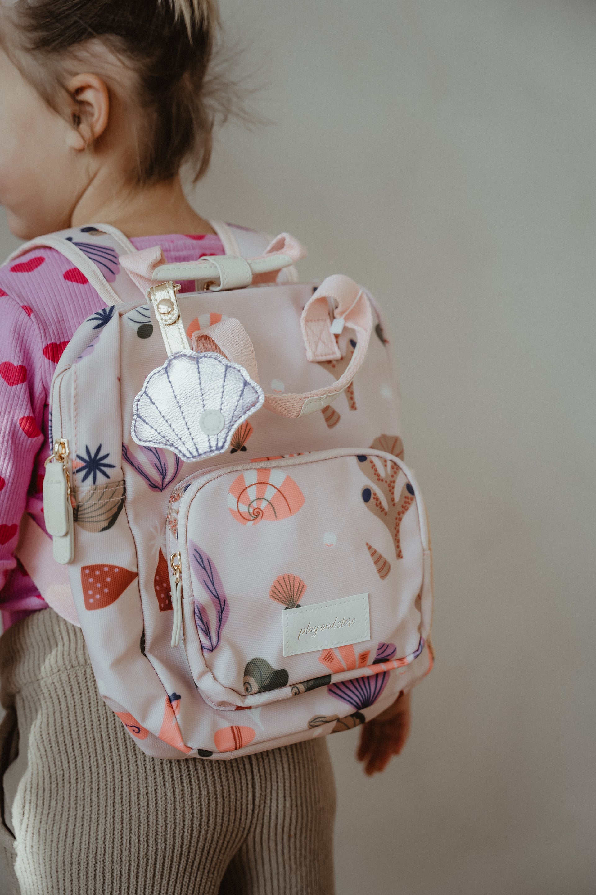 Rugzak Play & Store Schelpen pink