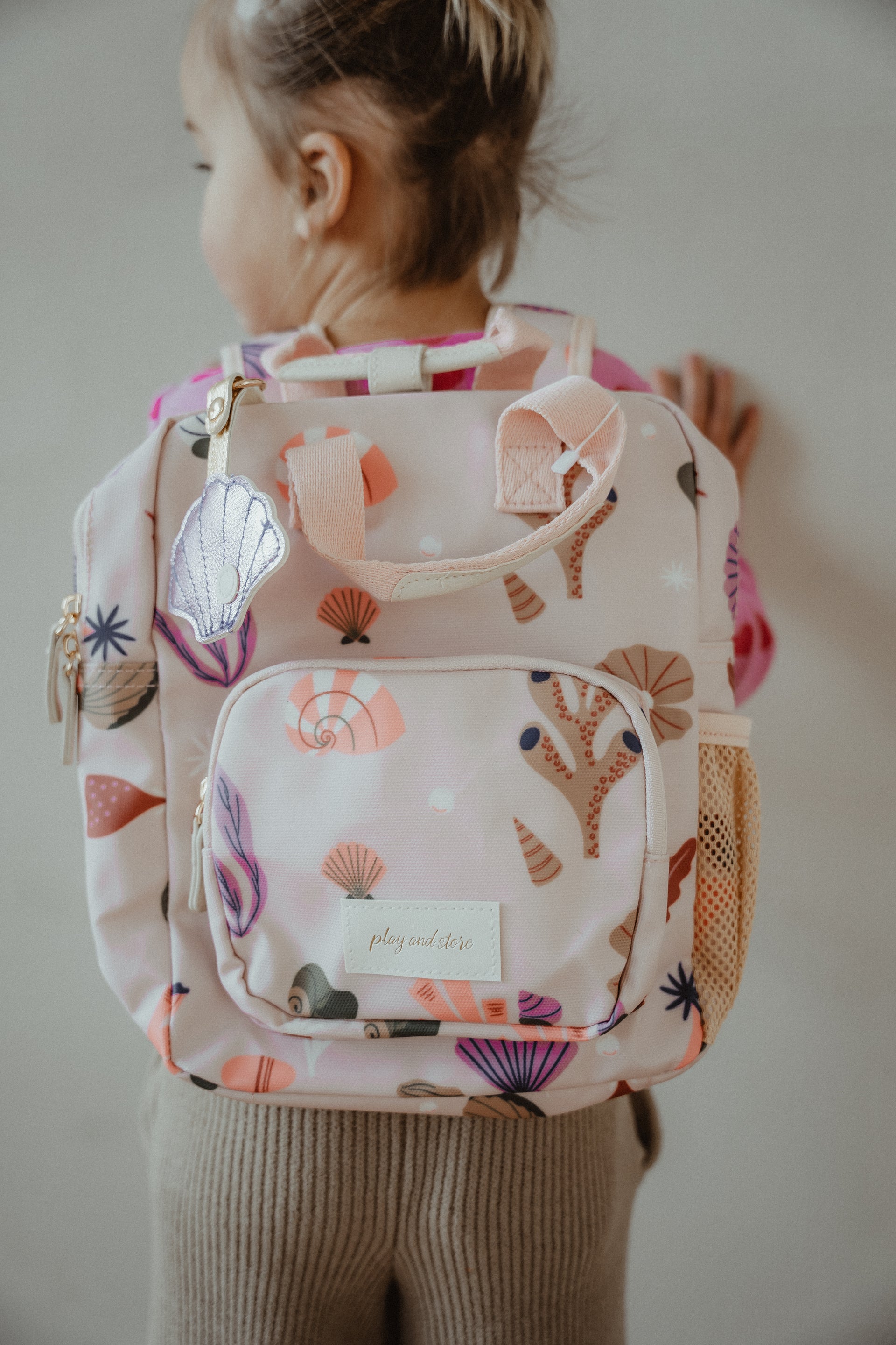 Rugzak Play & Store Schelpen pink