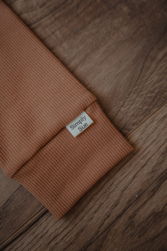 Rib legging Peach