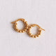RVS creool 14mm "bolletjes" - goud