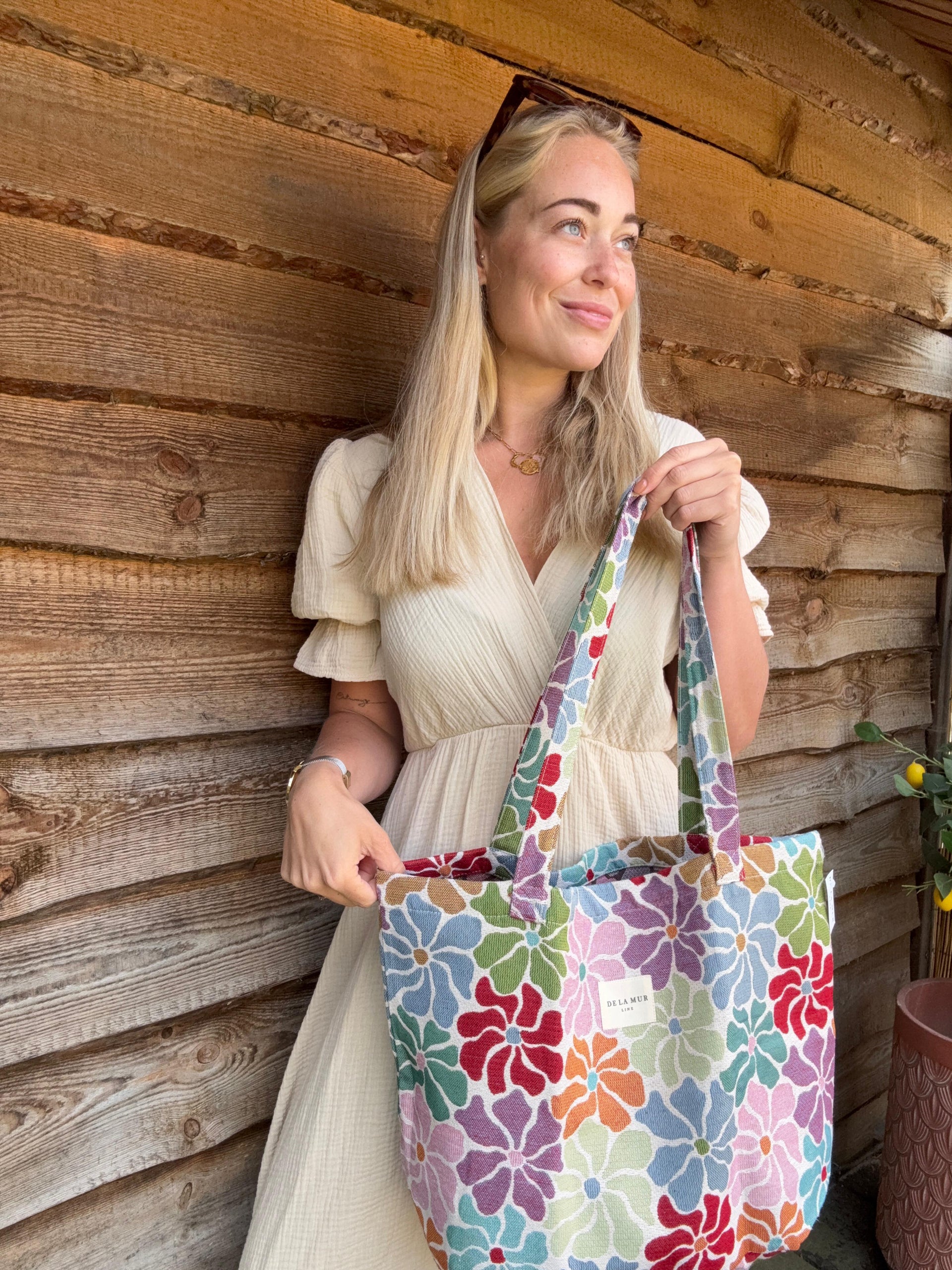 Schoudertas shopper FLOWER