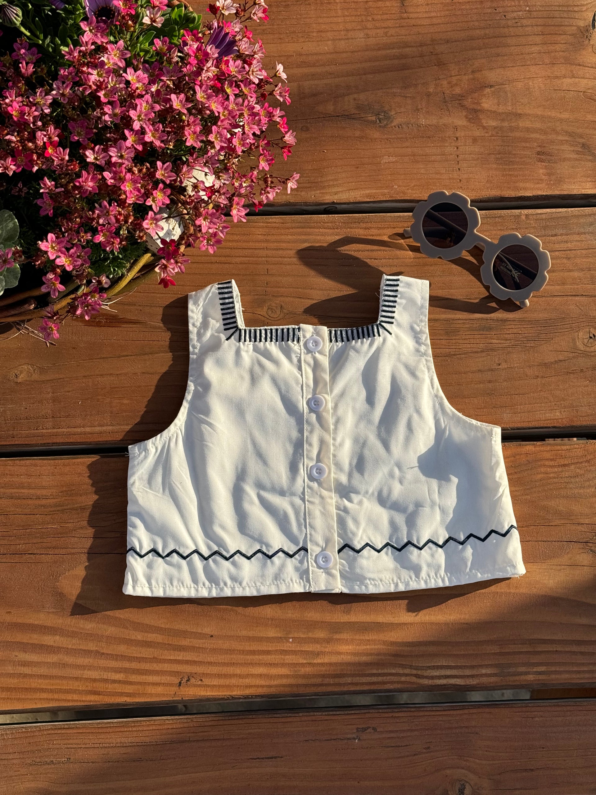Lila flower set top en rok