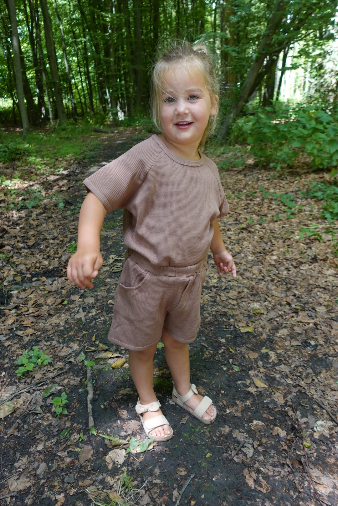 Sage set unisex top en broek Sand en Bruin