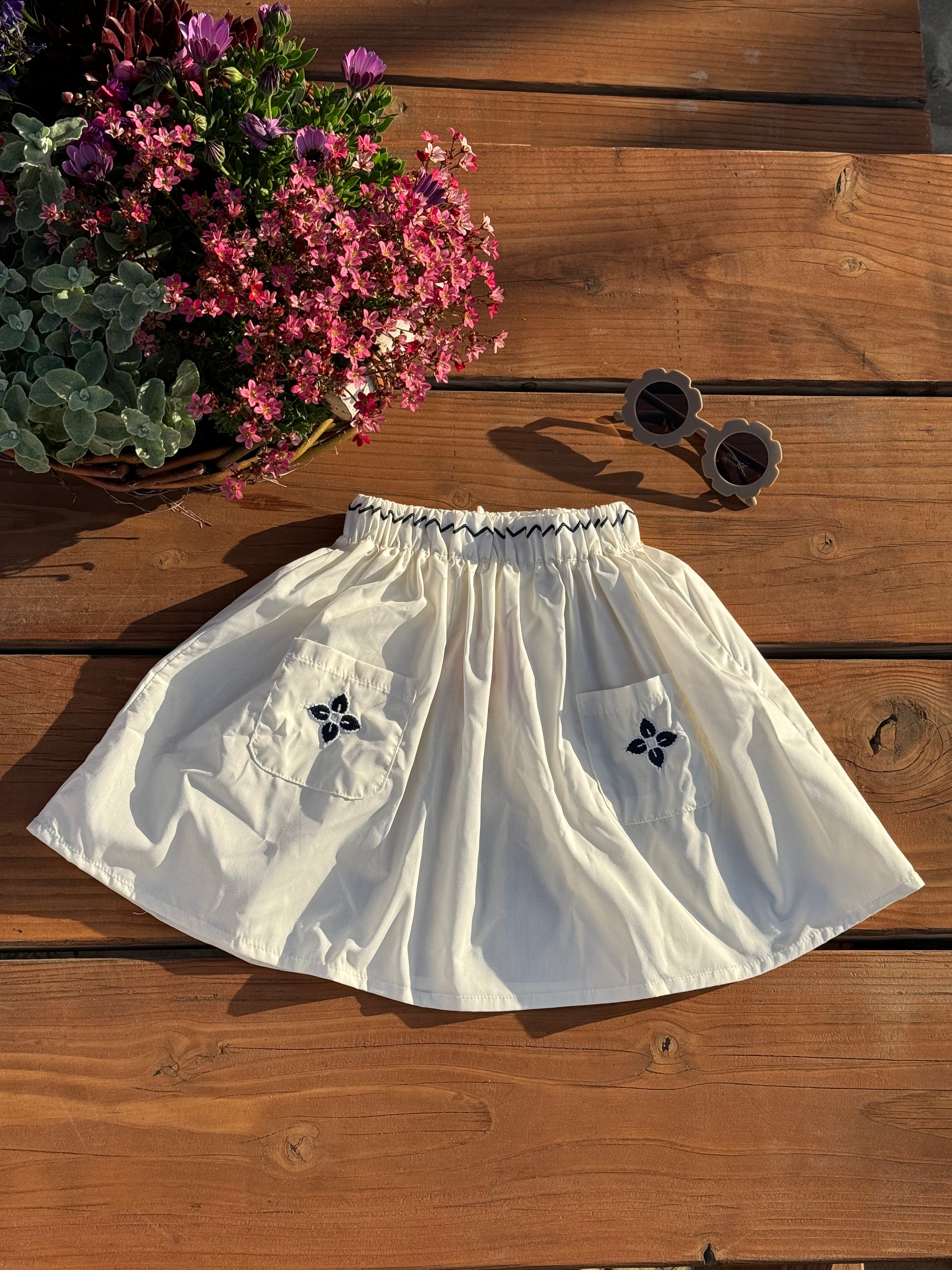 Lila flower set top en rok