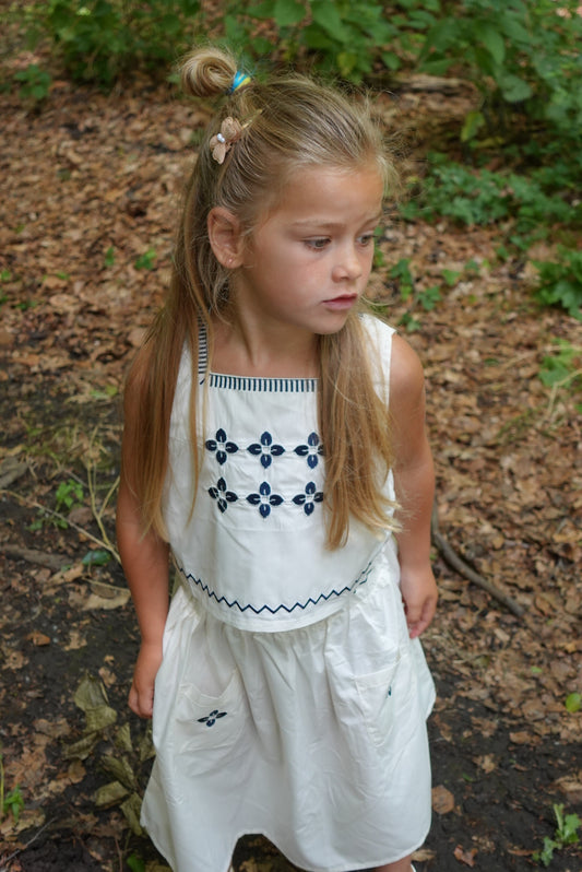 Lila flower set top en rok