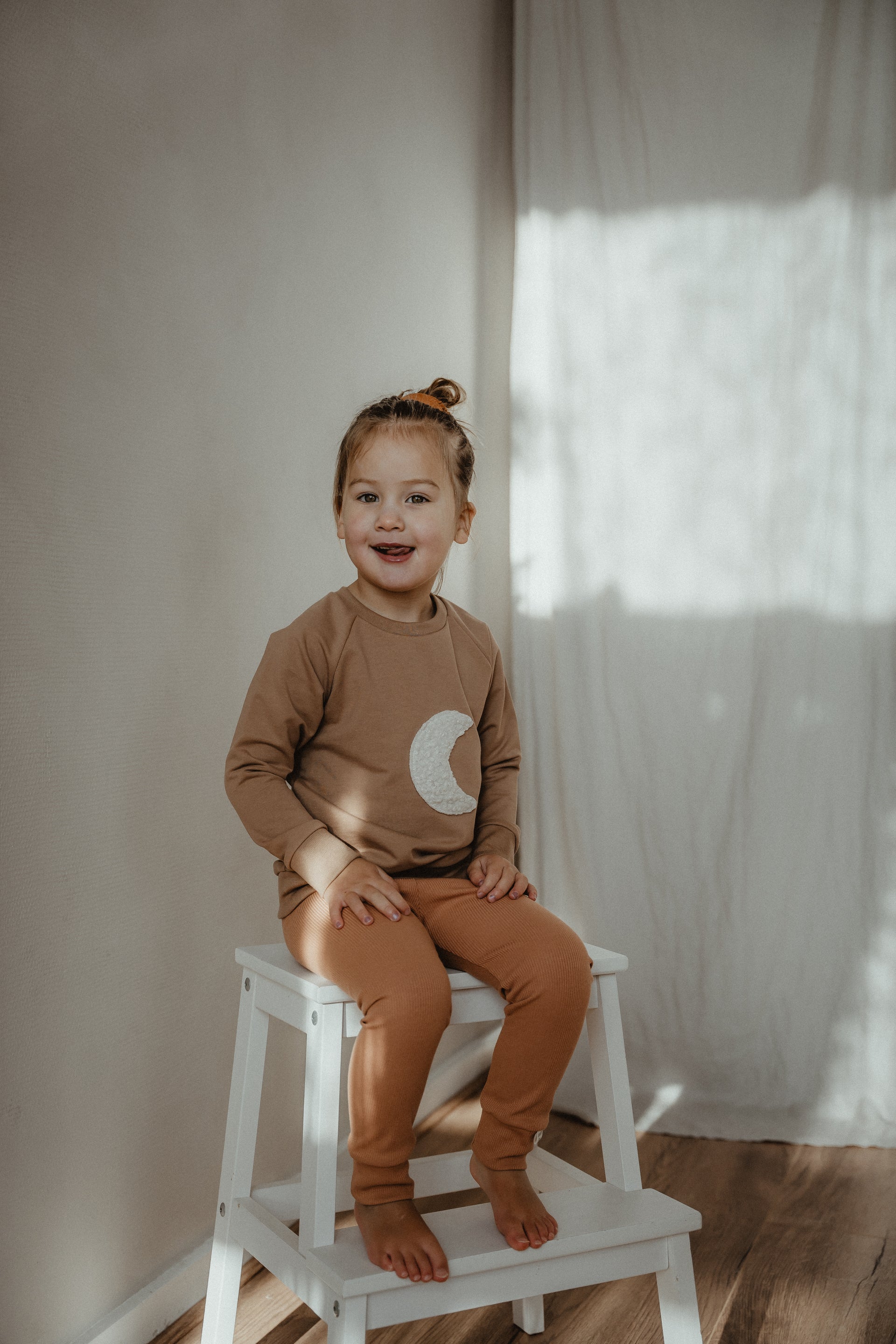 Rib legging Peach