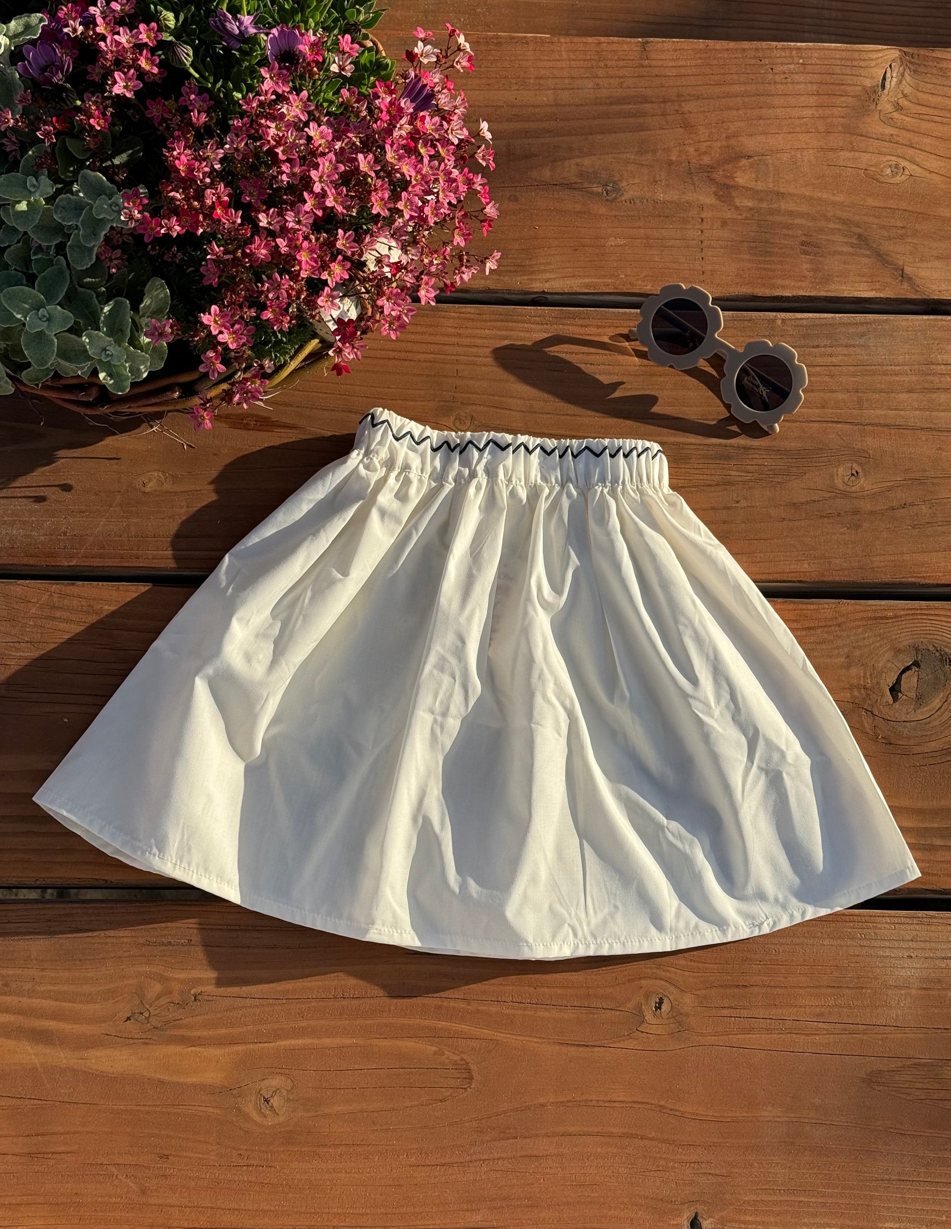 Lila flower set top en rok