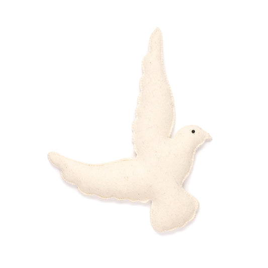 Kick vilten vogel creme-wit